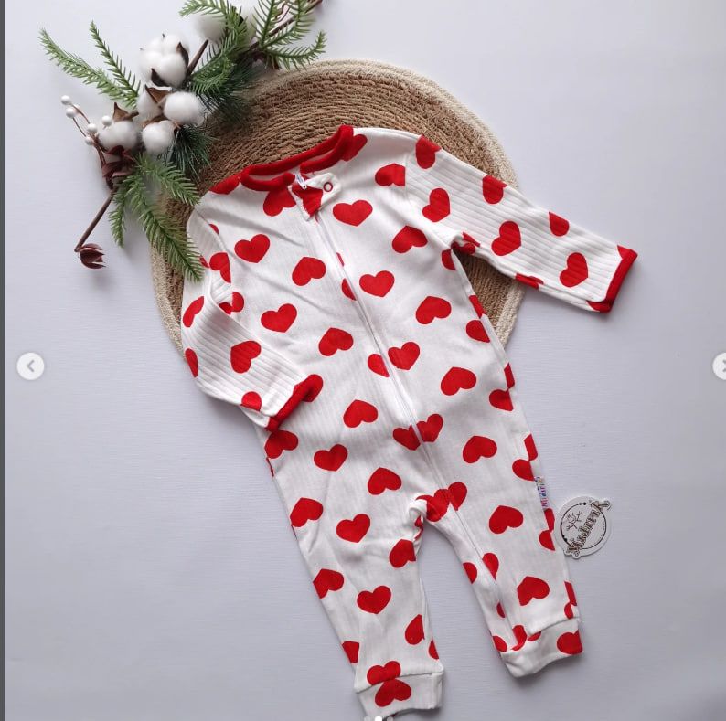 Ромпер сердечко білий