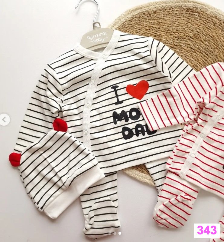 Комплект трійка “ I Love Mom & Dad ”